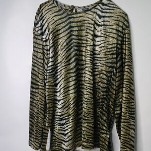 Chic Zebra Print Tunic Top
